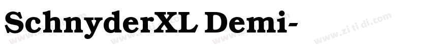 SchnyderXL Demi字体转换